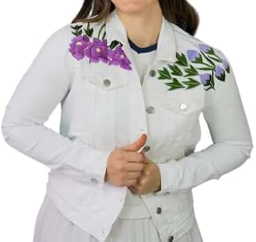 ジャケット・アウター Denim Embroidered Soutien-collar Coat 61lLrYYdvgL._UY350_.jpg
